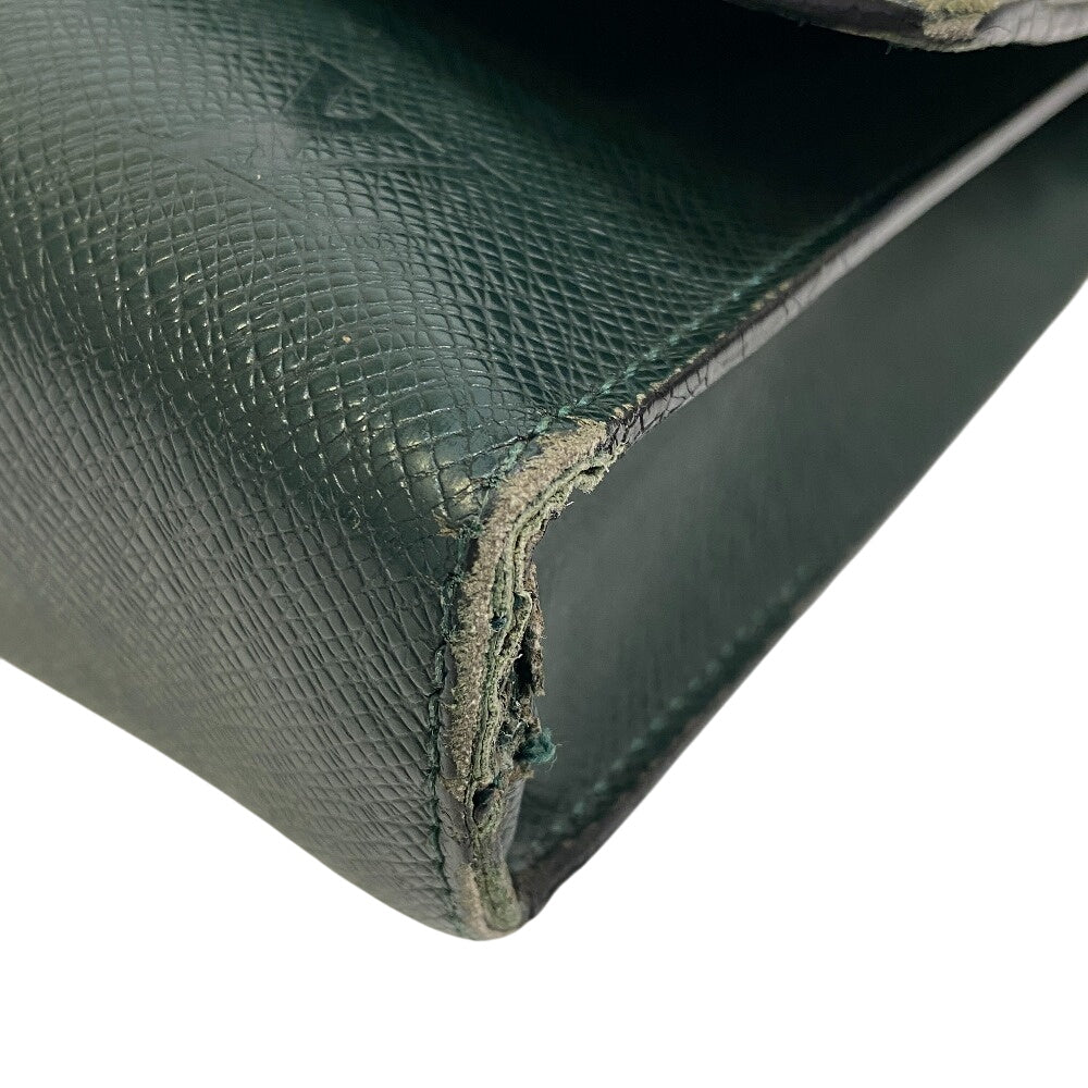 Louis Vuitton Clutch Bag M30204 Leather Green Business Bag Briefcase Business Bag Taiga Volga Mens