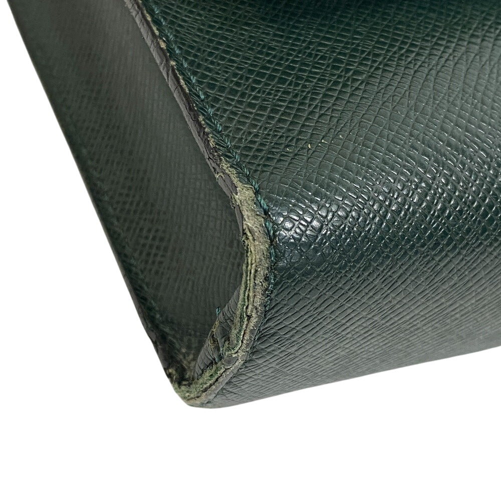 Louis Vuitton Clutch Bag M30204 Leather Green Business Bag Briefcase Business Bag Taiga Volga Mens