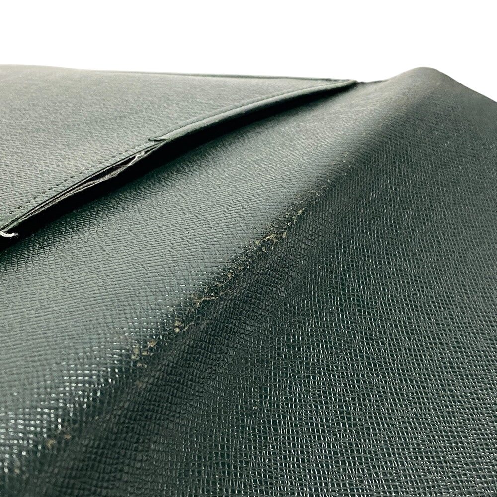 Louis Vuitton Clutch Bag M30204 Leather Green Business Bag Briefcase Business Bag Taiga Volga Mens
