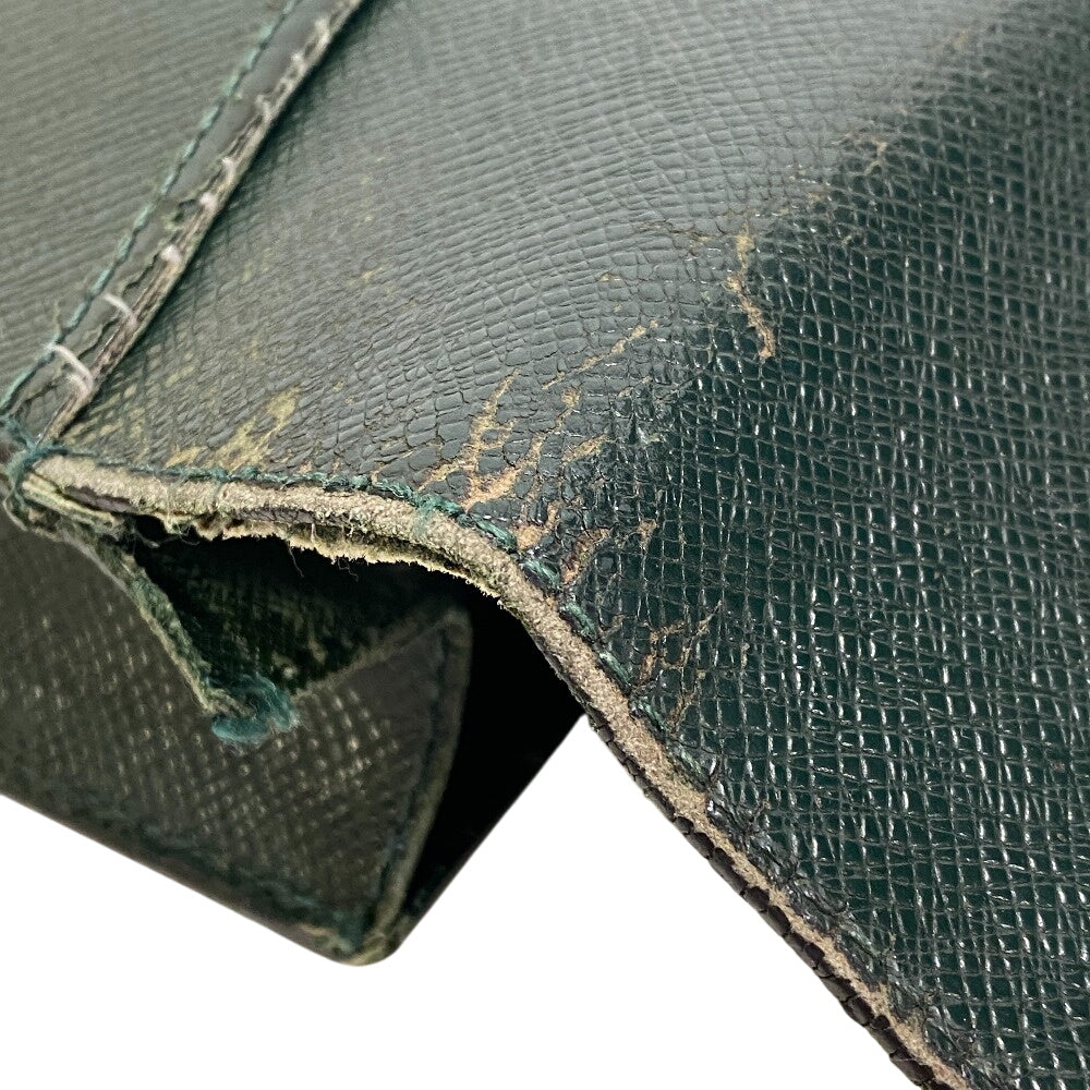 Louis Vuitton Clutch Bag M30204 Leather Green Business Bag Briefcase Business Bag Taiga Volga Mens