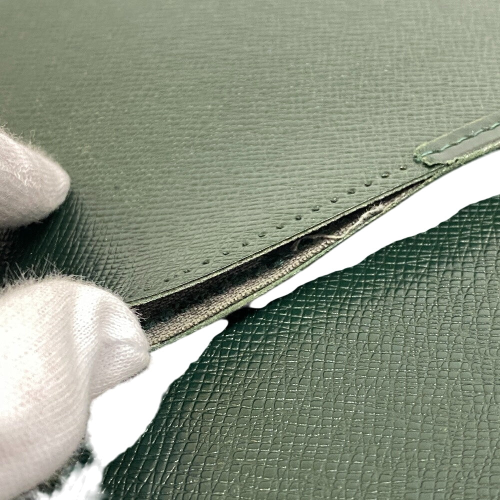Louis Vuitton Clutch Bag M30204 Leather Green Business Bag Briefcase Business Bag Taiga Volga Mens