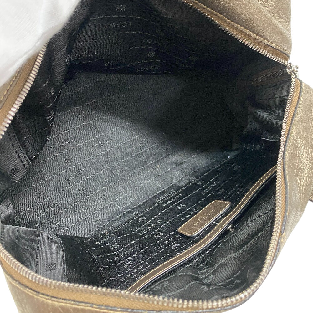 Loewe Mini Boston Duffel Bag Leather Gray Mini Boston Logo Heritage Women
