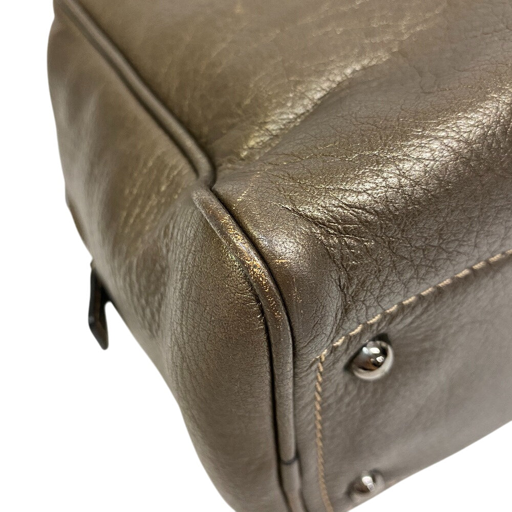 Loewe Mini Boston Duffel Bag Leather Gray Mini Boston Logo Heritage Women