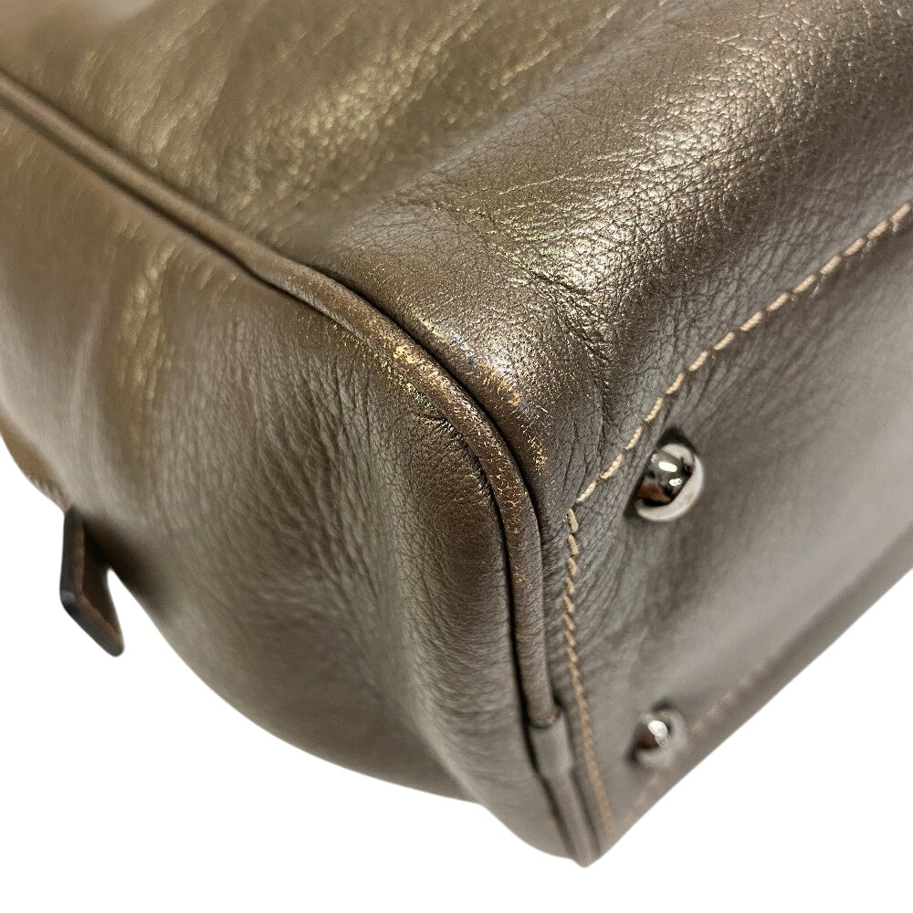 Loewe Mini Boston Duffel Bag Leather Gray Mini Boston Logo Heritage Women