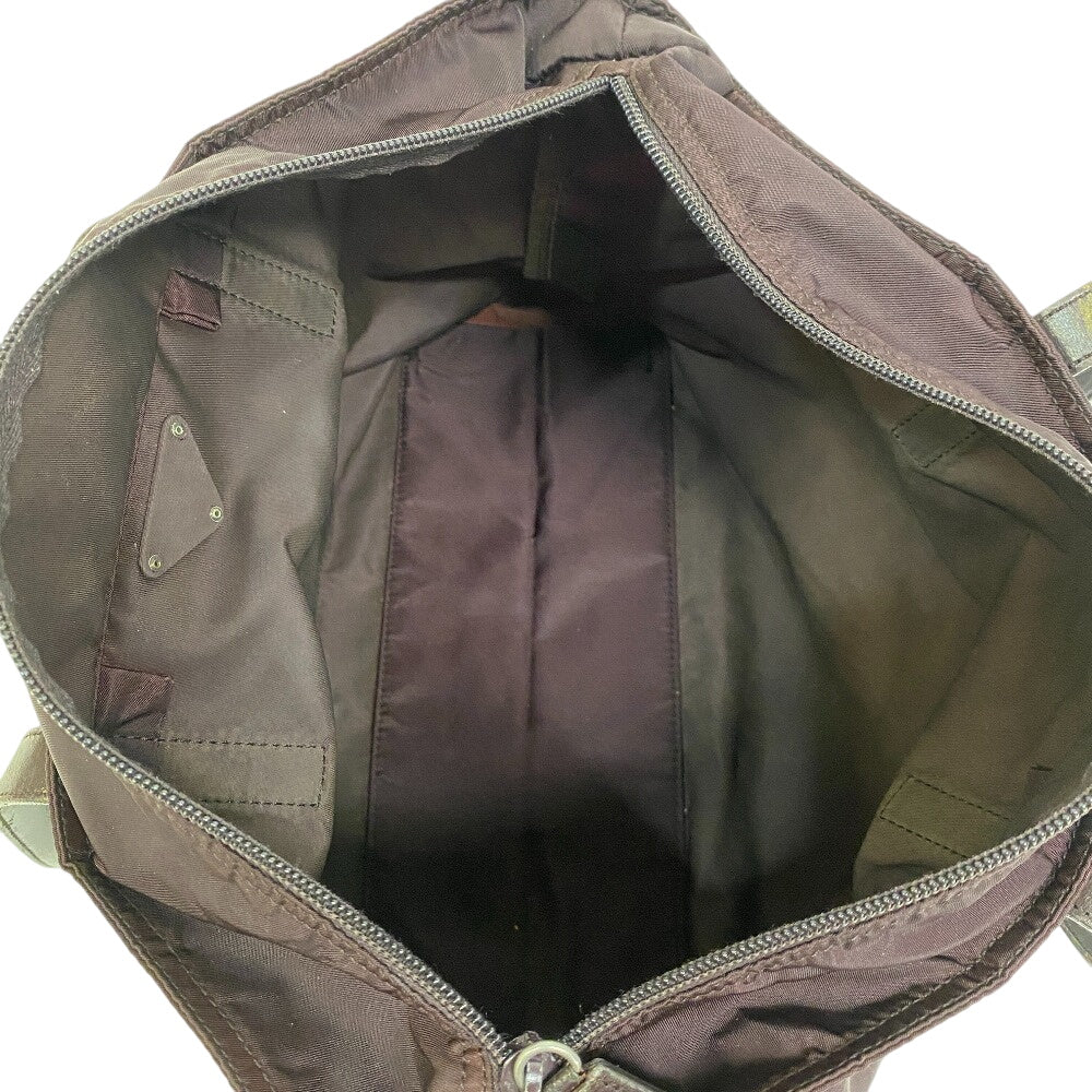 Prada Tote Bag Nylon, Leather Wine-Red Shouldertote Bag Triangle Logo Women