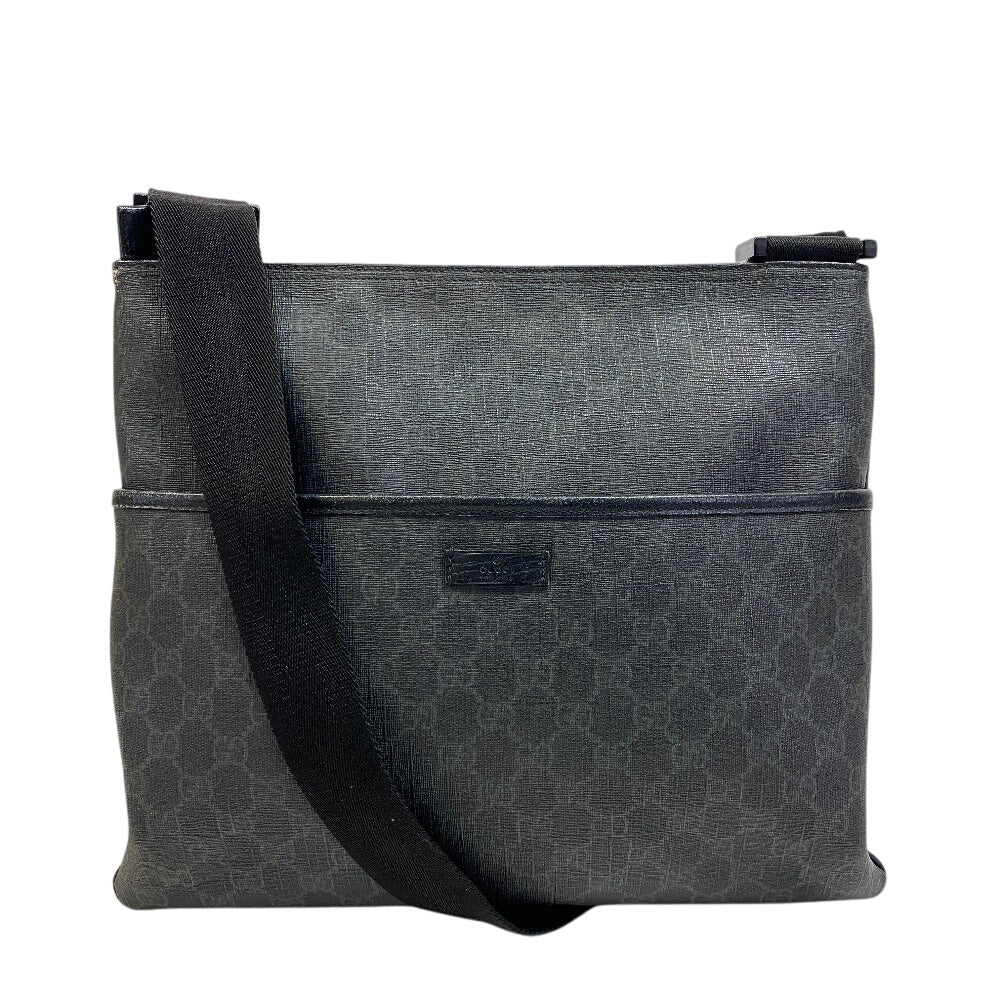 Gucci Shoulder Bag 162904 Gg Supreme Canvas Black Shoulder Bag Gg Mens