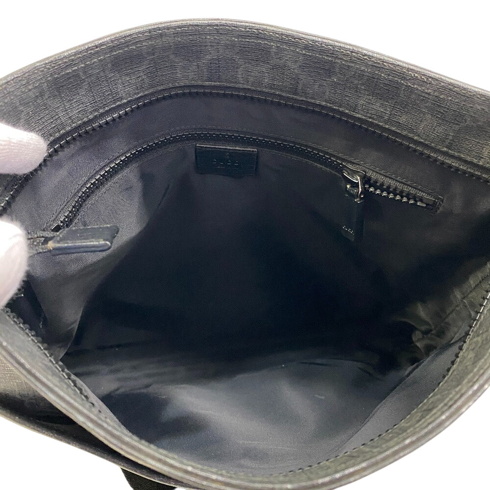 Gucci Shoulder Bag 162904 Gg Supreme Canvas Black Shoulder Bag Gg Mens