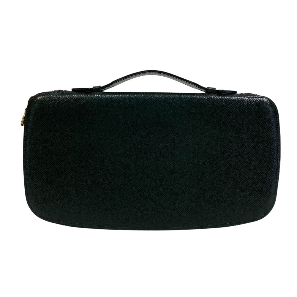 Louis Vuitton Long Wallet Purse M30654 Leather Green Organizer Taiga Atoll Mens