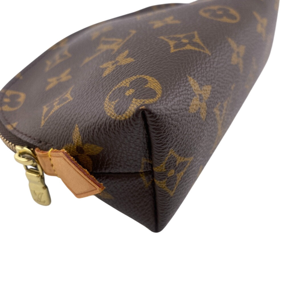 Louis Vuitton Cosmetics Pouch M47515 Leather Brown Cosmetics Pouch Monogram Pochette Cosmetiquepm