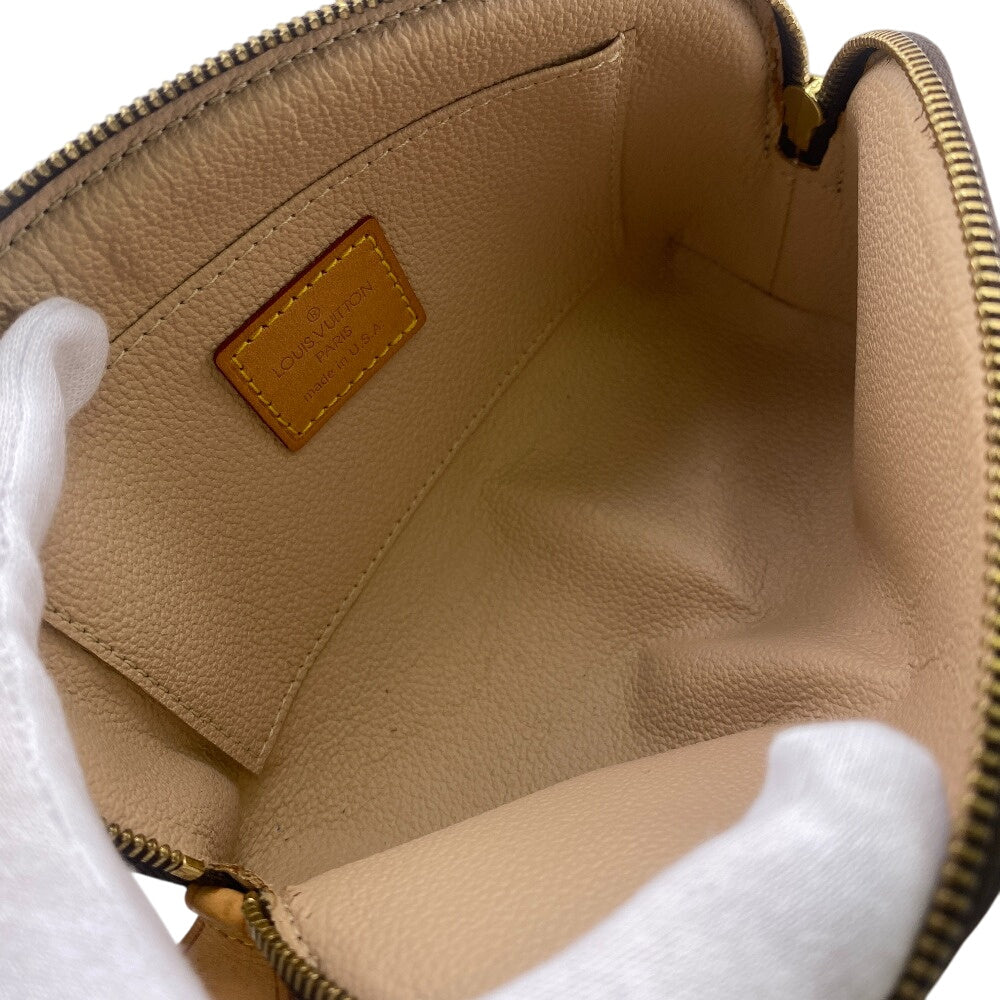Louis Vuitton Cosmetics Pouch M47515 Leather Brown Cosmetics Pouch Monogram Pochette Cosmetiquepm
