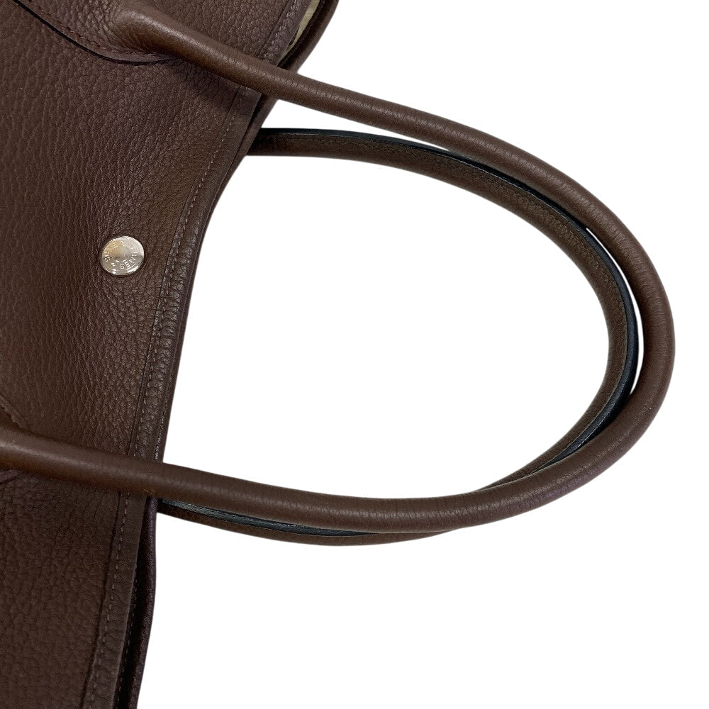 Hermes Tote Bag Leather, Negonda Brown Garden Party Mm Women