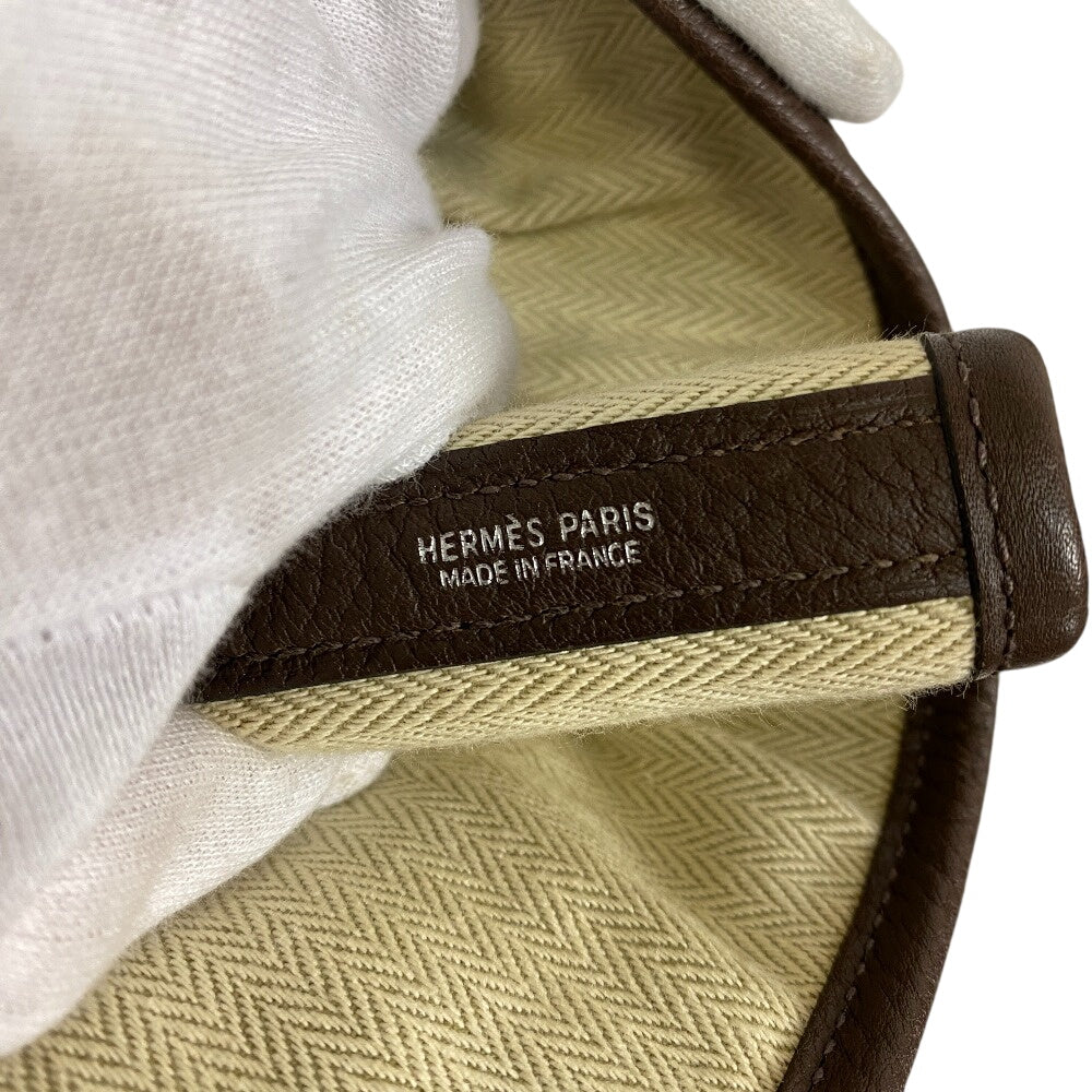 Hermes Tote Bag Leather, Negonda Brown Garden Party Mm Women