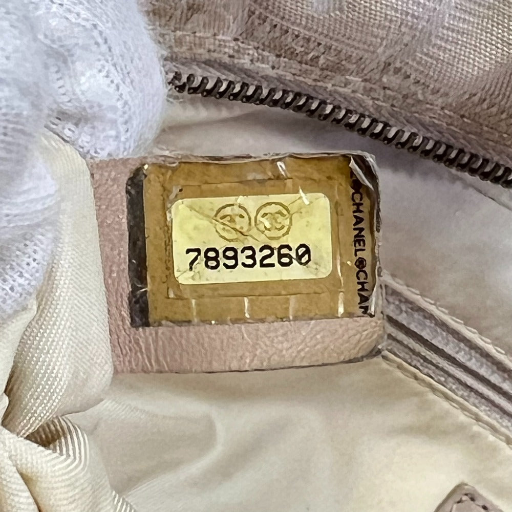 Chanel Handbag A15828 Nylon, Leather Beige New Travel Mini Boston