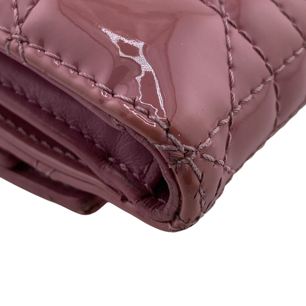 Christian Dior Tri-Fold Wallet Leather Pink Trifold Lady Dior Lotus Wallet Women
