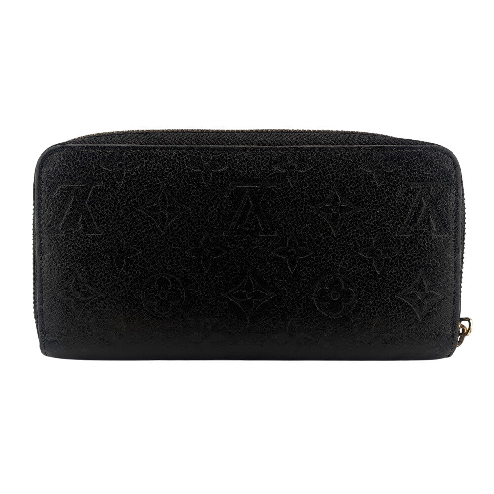 Louis Vuitton Long Wallet Purse M61864 Leather Black Zip Around Monogram Ann Platt Zippy Wallet