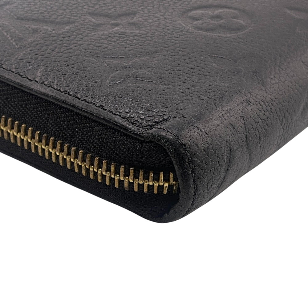Louis Vuitton Long Wallet Purse M61864 Leather Black Zip Around Monogram Ann Platt Zippy Wallet