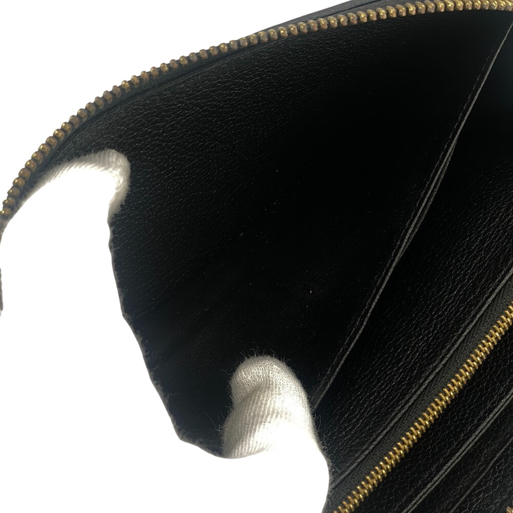 Louis Vuitton Long Wallet Purse M61864 Leather Black Zip Around Monogram Ann Platt Zippy Wallet