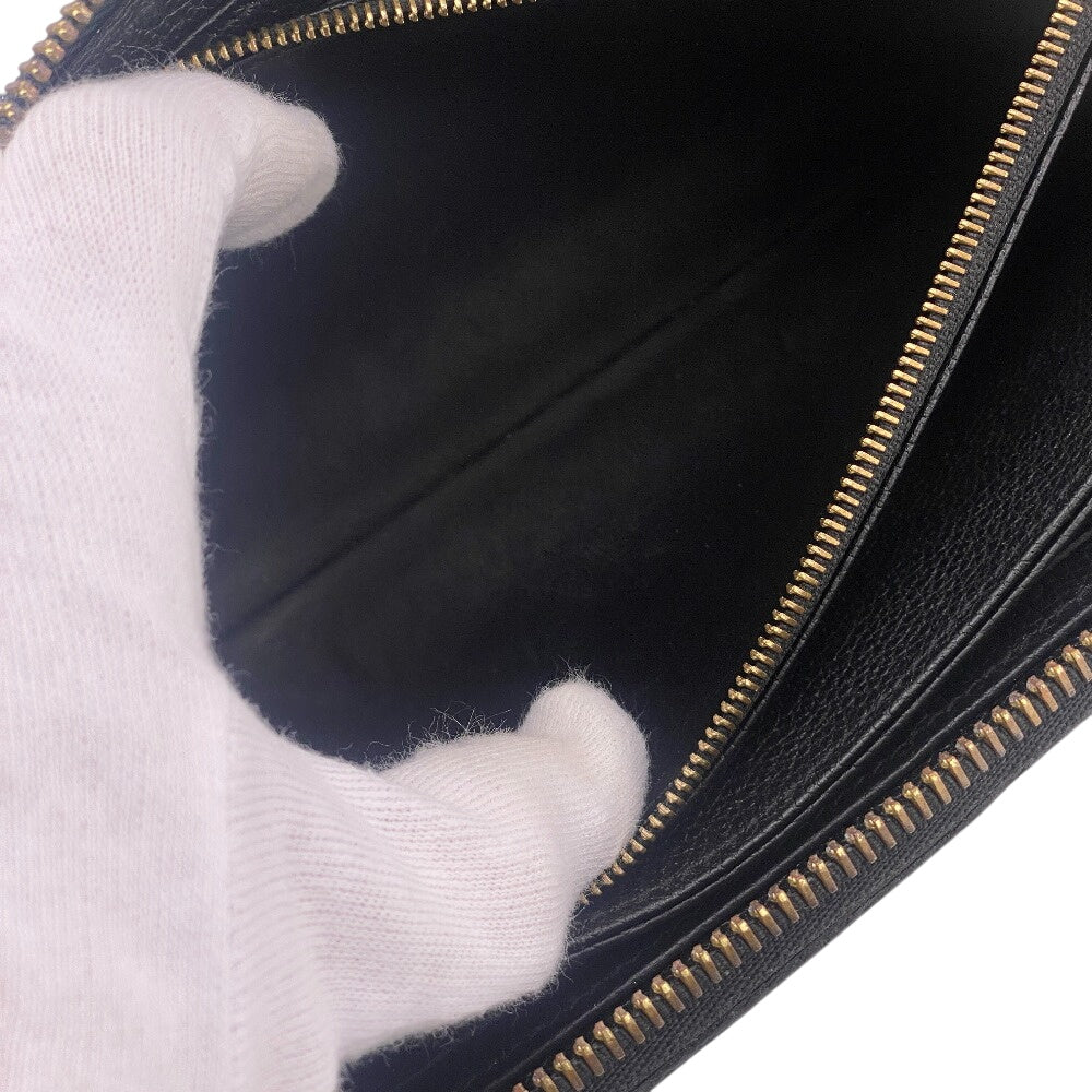 Louis Vuitton Long Wallet Purse M61864 Leather Black Zip Around Monogram Ann Platt Zippy Wallet