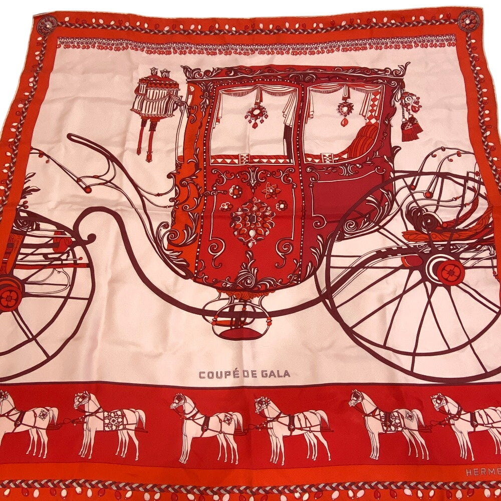 Hermes Scarf Silk Orange Coupe De Gala Carre90 Women