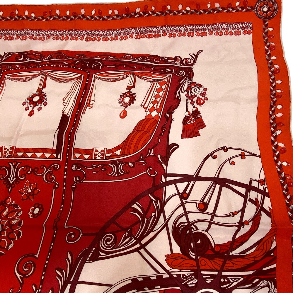 Hermes Scarf Silk Orange Coupe De Gala Carre90 Women
