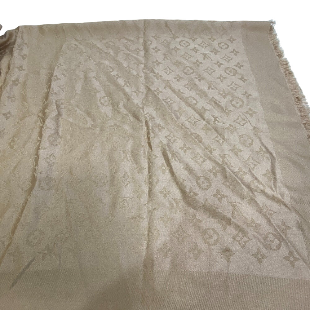 Louis Vuitton Stall Silk Beige Monogram Shine Women