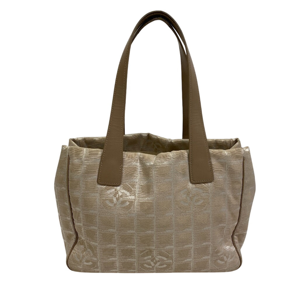 Chanel Tote Bag Nylon, Leather Brown New Travel Line Women
