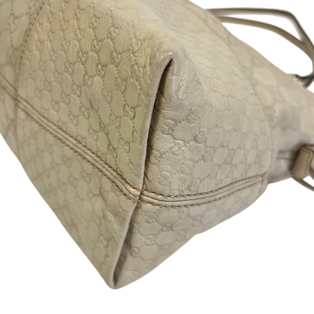 Gucci Handbag 323673 Canvas, Leather White Gg Pattern