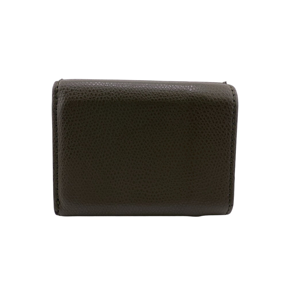 Fendi Tri-Fold Wallet 8M0395 Leather Khaki Green Ehuise Fendi Women