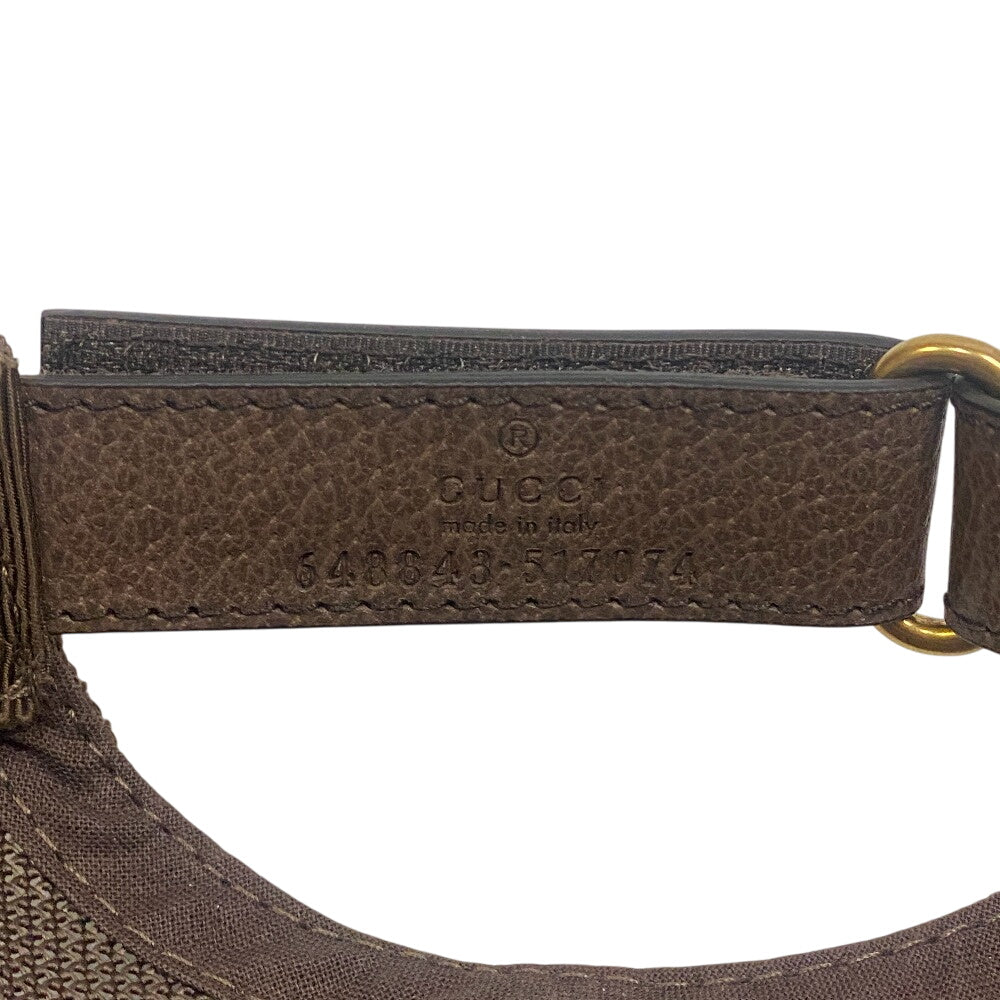 Gucci Cap 648843 Gg Supreme Canvas, Leather Brown Gg Pattern Baseball Cap M58