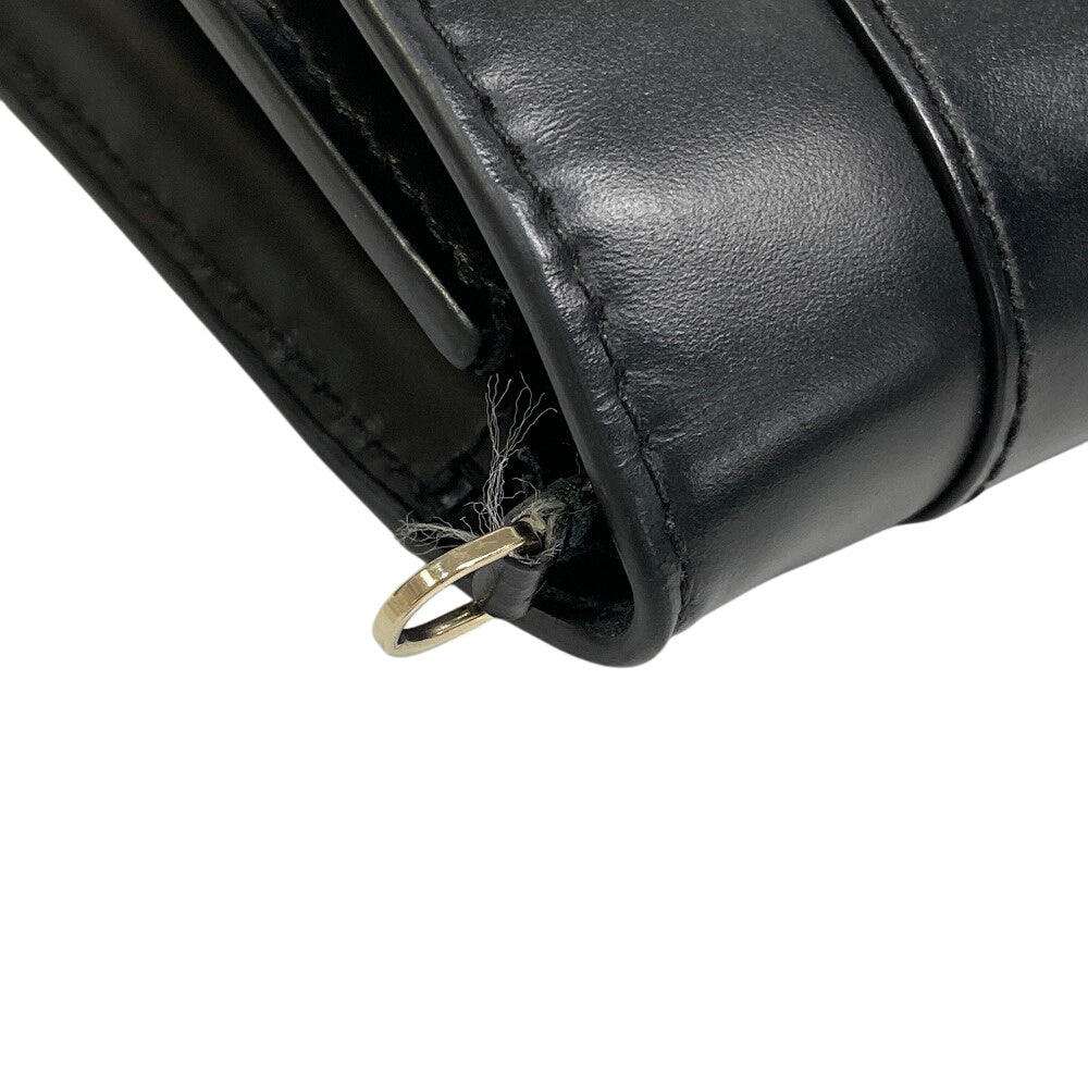 Bvlgari Long Wallet Purse Leather Black Serpenti Forever Women