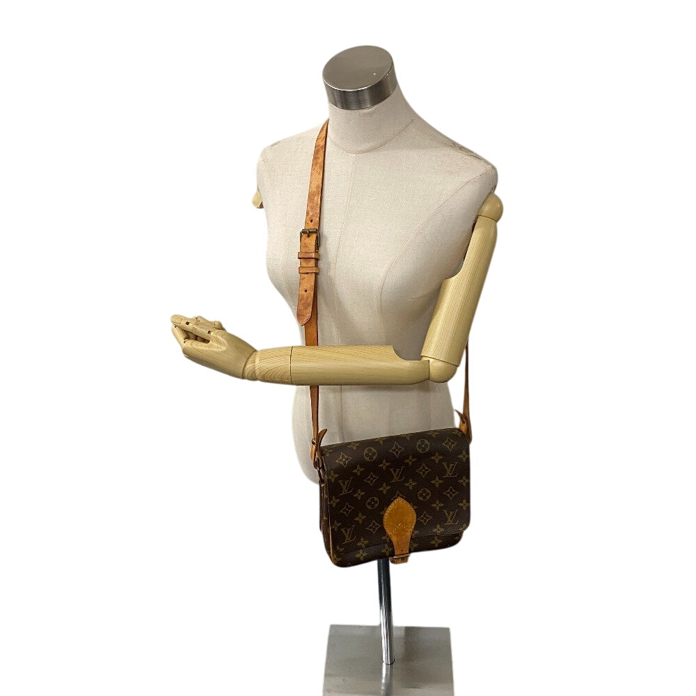 Louis Vuitton Shoulder Bag M51253 Leather Brown Monogram Cartouchieremm Women