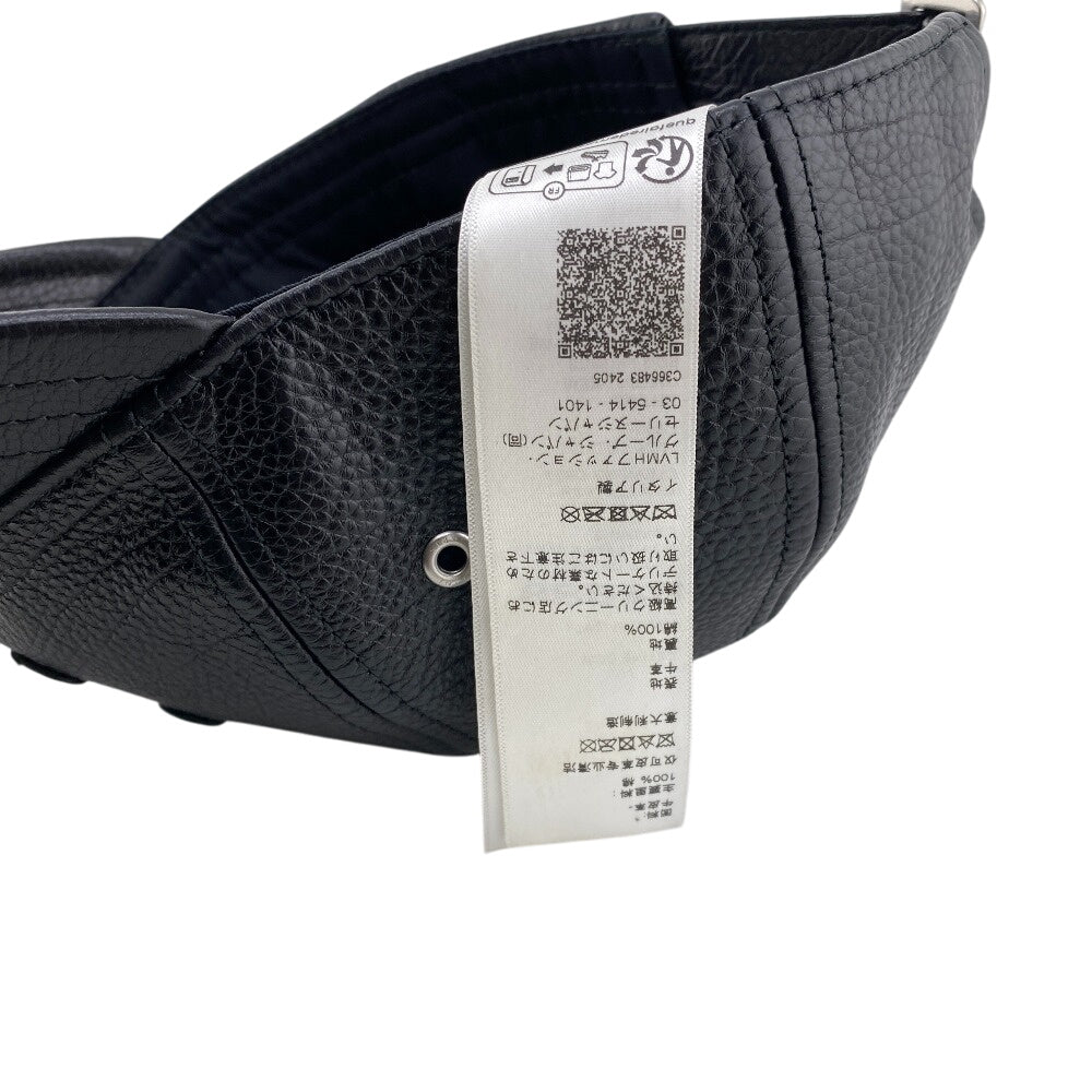 Celine Cap Leather Black Triomphe S
