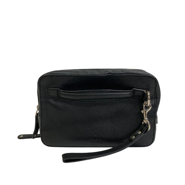 Gucci Clutch Bag 256076 Leather Black Business Bag