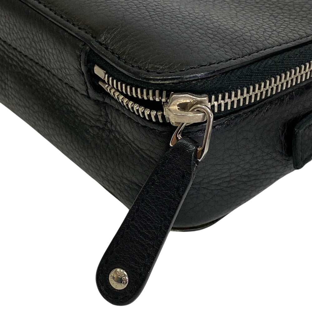 Gucci Clutch Bag 256076 Leather Black Business Bag