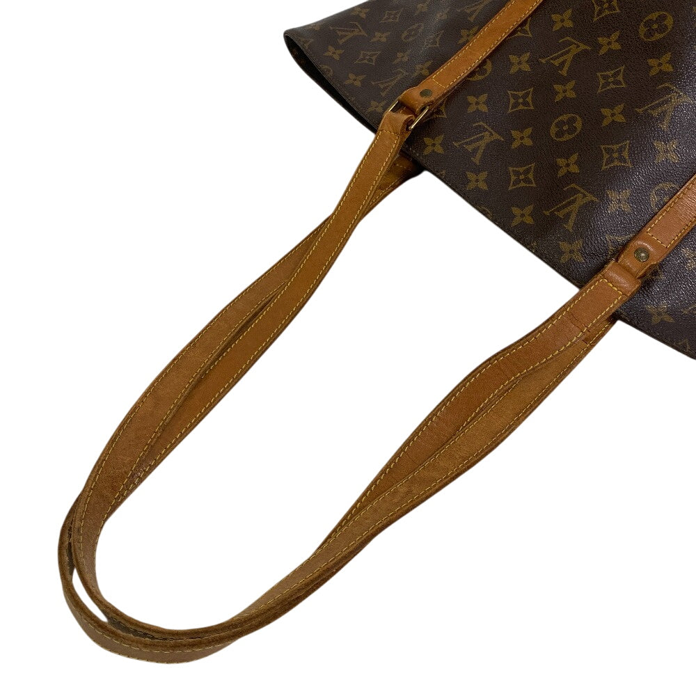 Louis Vuitton Shoulder Bag M51108 Leather Brown Monogram Sac Shopping