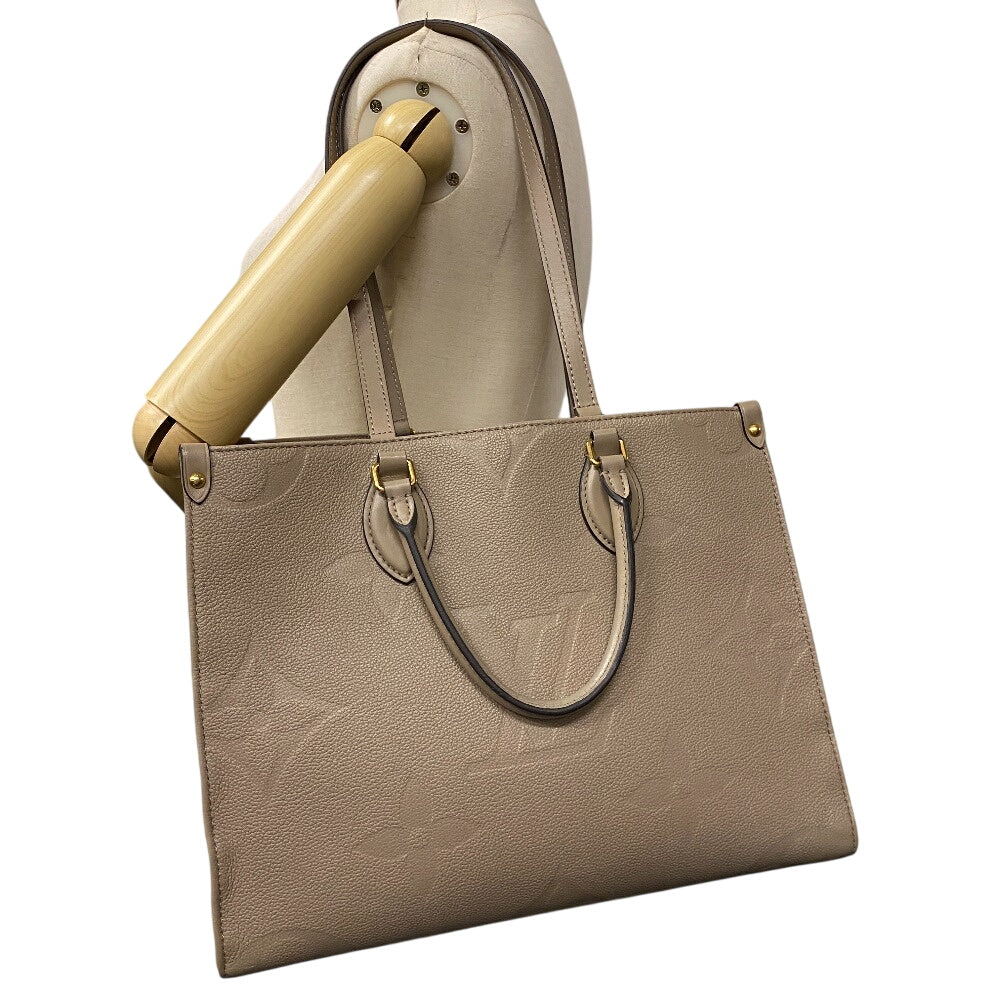 Louis Vuitton Handbag M45607 Monogram Empreinte , Leather Beige Monogram Ann Platt On The Go Mm
