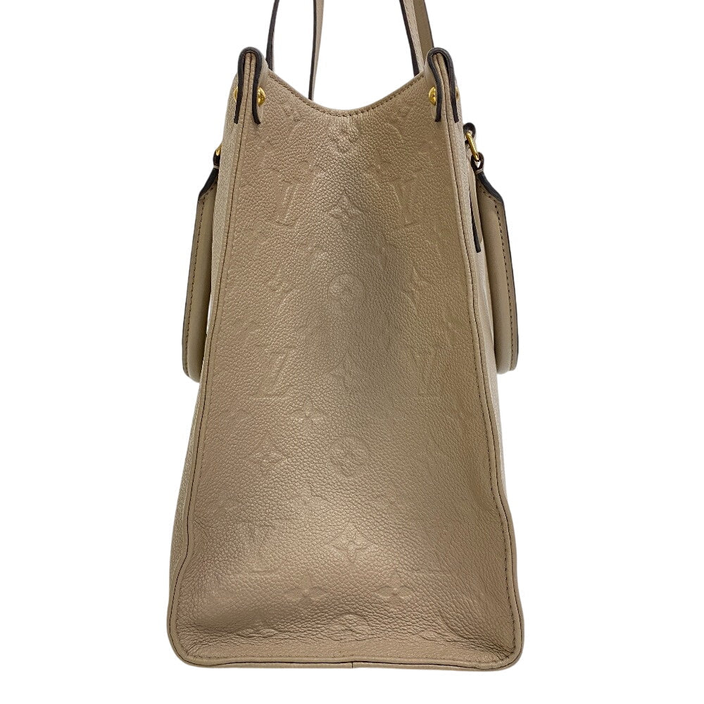 Louis Vuitton Handbag M45607 Monogram Empreinte , Leather Beige Monogram Ann Platt On The Go Mm