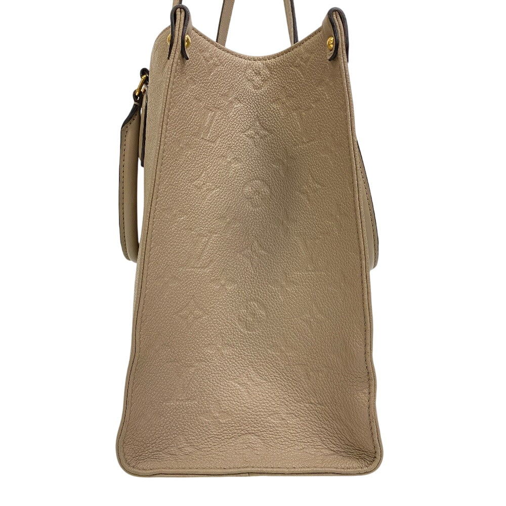Louis Vuitton Handbag M45607 Monogram Empreinte , Leather Beige Monogram Ann Platt On The Go Mm