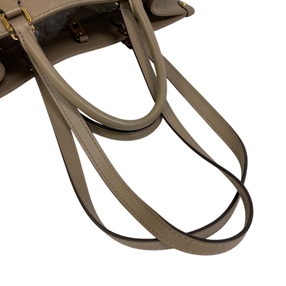 Louis Vuitton Handbag M45607 Monogram Empreinte , Leather Beige Monogram Ann Platt On The Go Mm