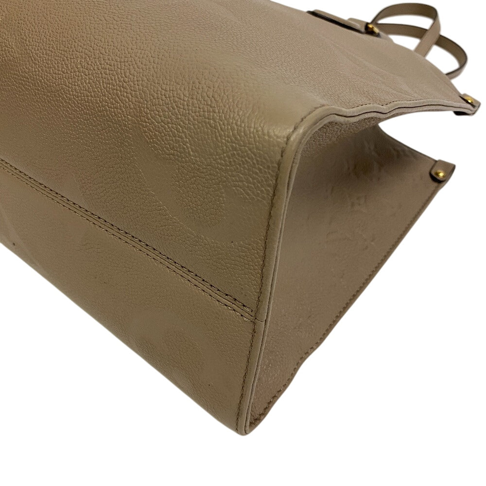 Louis Vuitton Handbag M45607 Monogram Empreinte , Leather Beige Monogram Ann Platt On The Go Mm