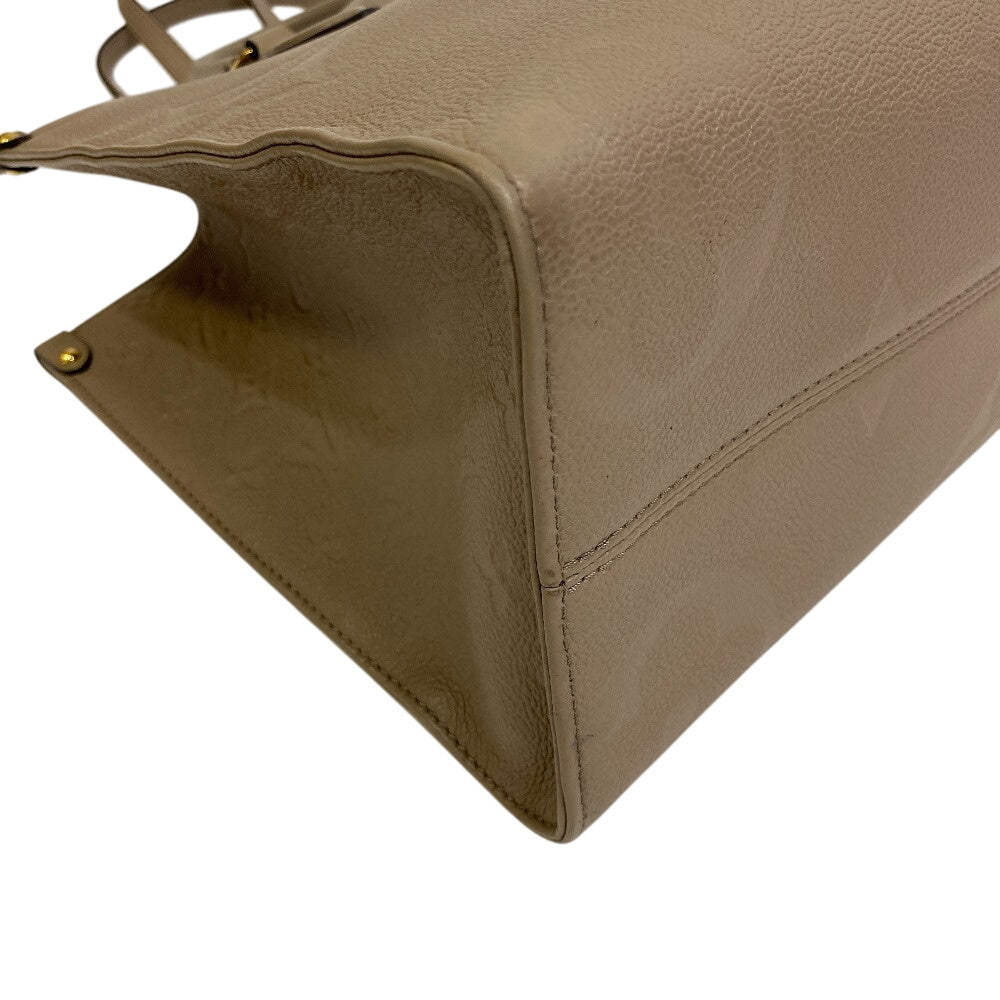 Louis Vuitton Handbag M45607 Monogram Empreinte , Leather Beige Monogram Ann Platt On The Go Mm