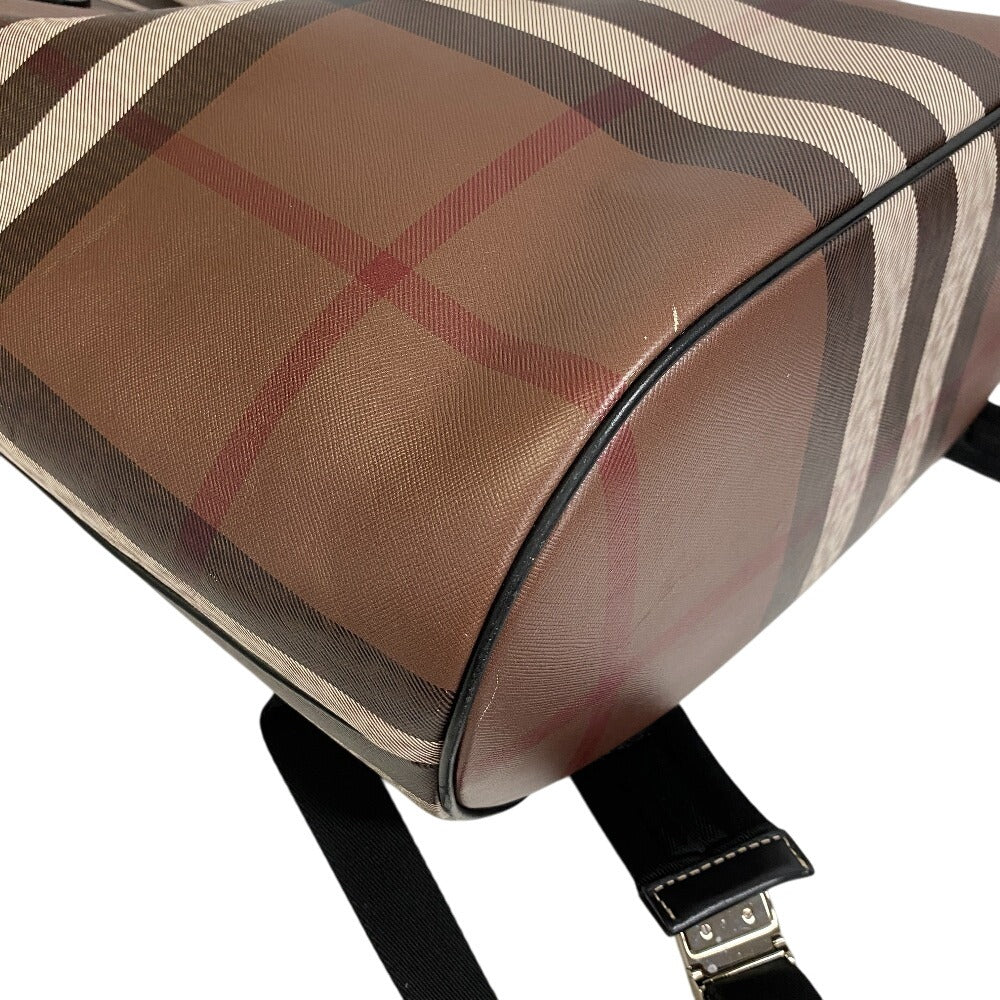 Burberry Backpack Pvc, Leather Brown Nova Check