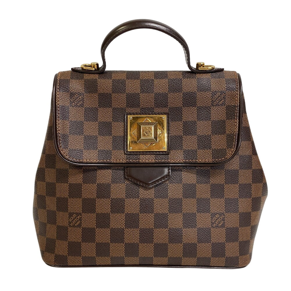 Louis Vuitton Handbag N41167 Leather Brown Damier Bergamo Pm