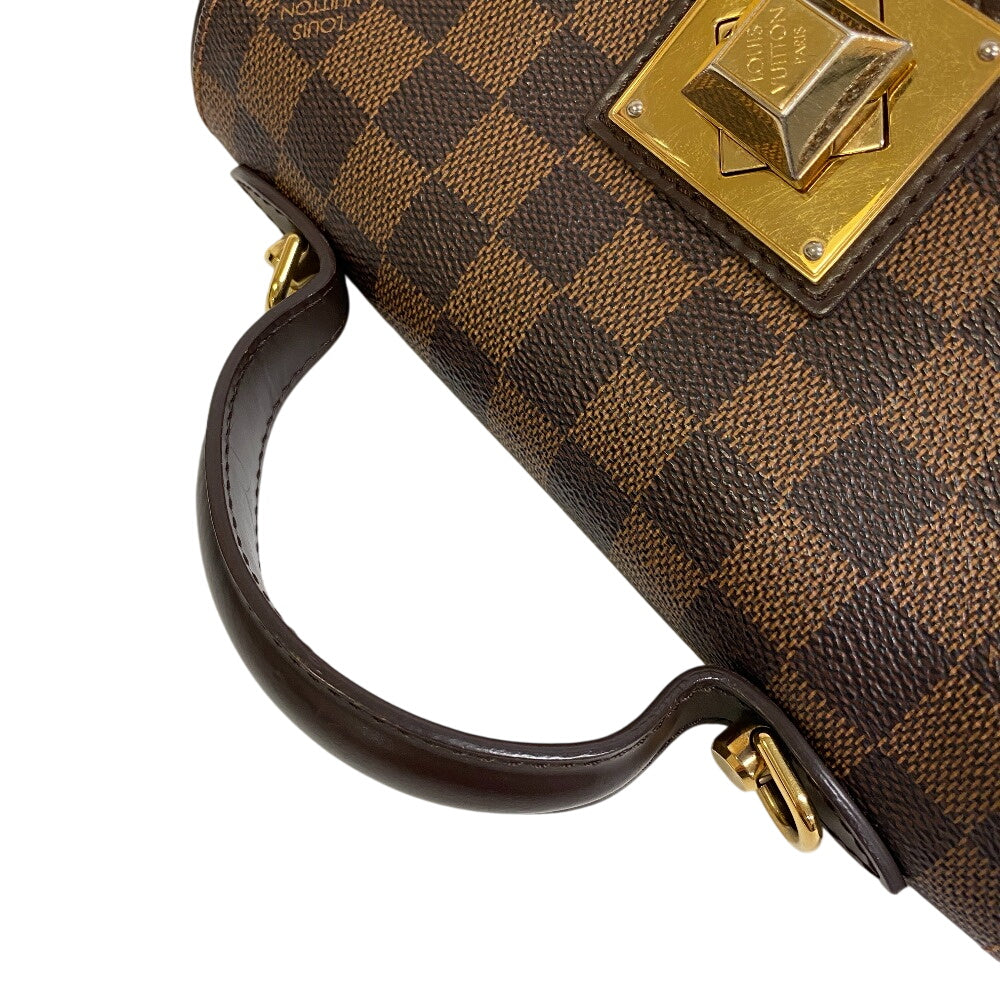 Louis Vuitton Handbag N41167 Leather Brown Damier Bergamo Pm