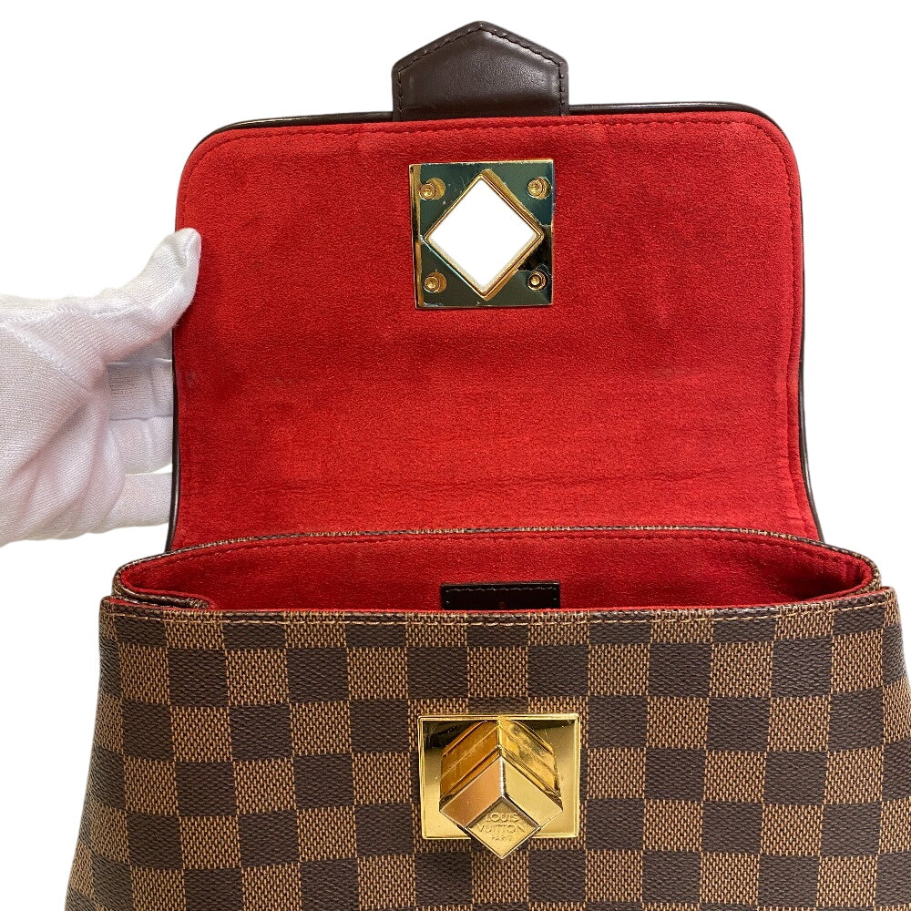 Louis Vuitton Handbag N41167 Leather Brown Damier Bergamo Pm