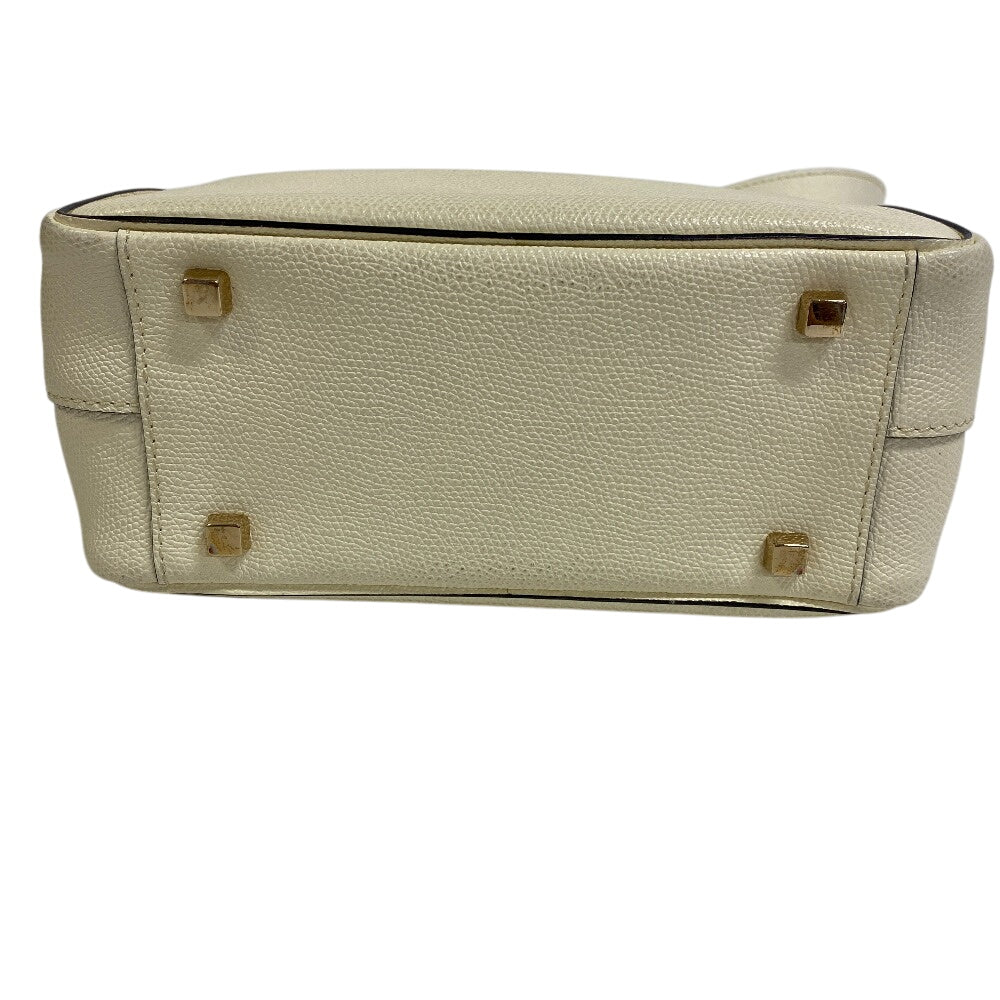 Valextra Shoulder Bag Leather White Serie Esse Mini