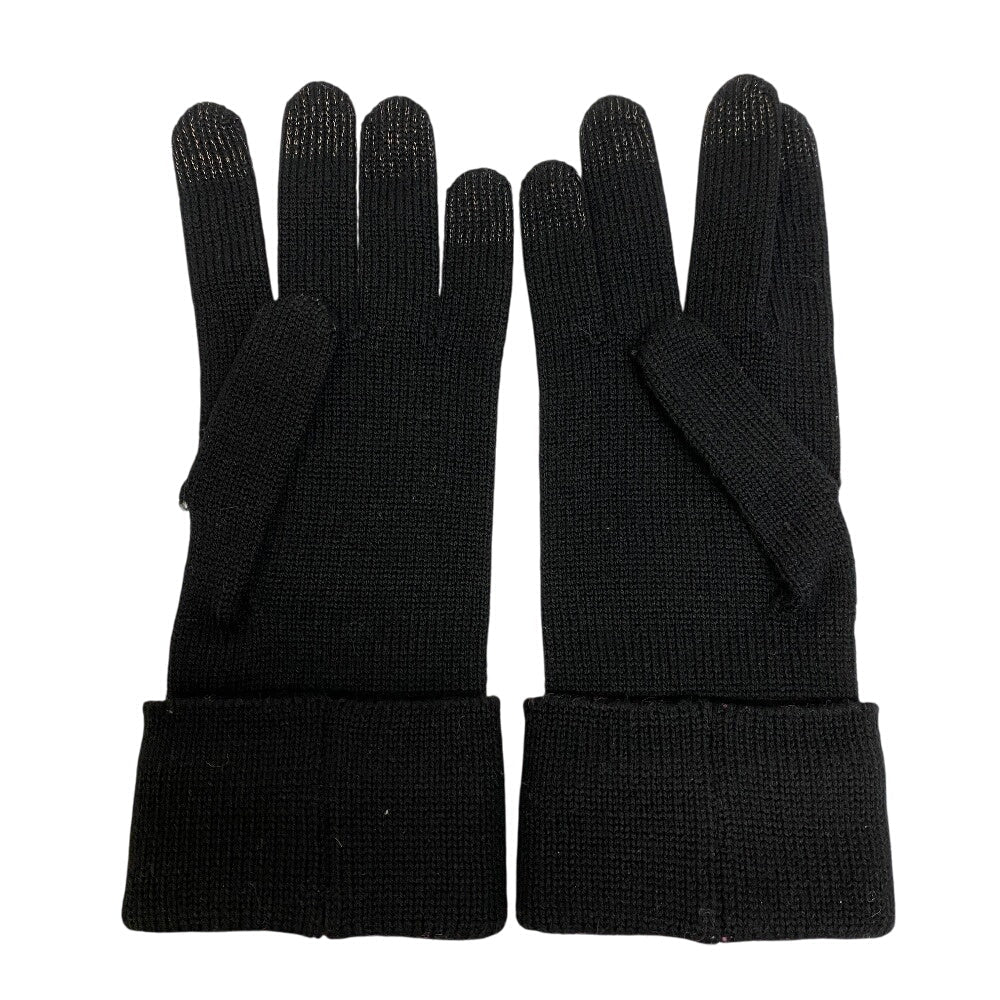 Louis Vuitton Gloves M76451 Wool Black 3D Monogram Gon