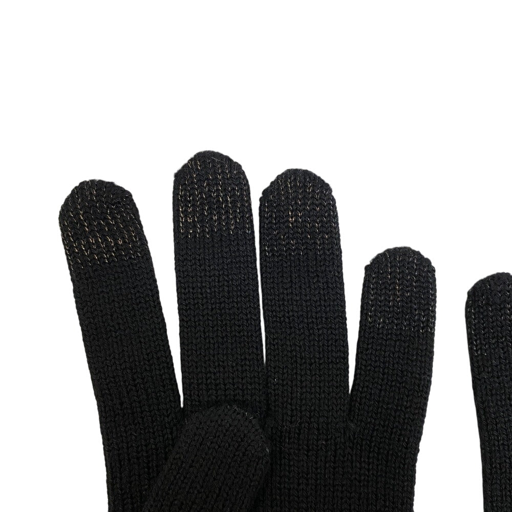 Louis Vuitton Gloves M76451 Wool Black 3D Monogram Gon