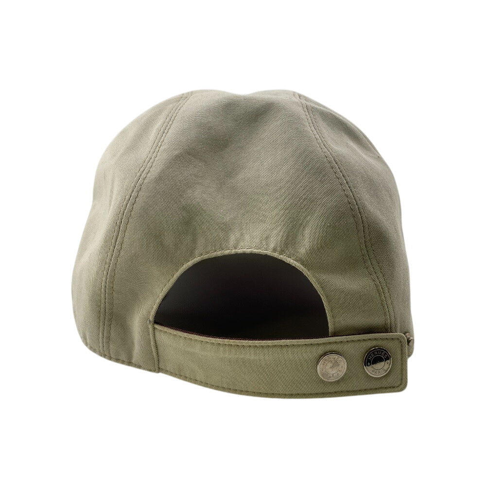 Hermes Cap Cotton Beige Serie Button 58