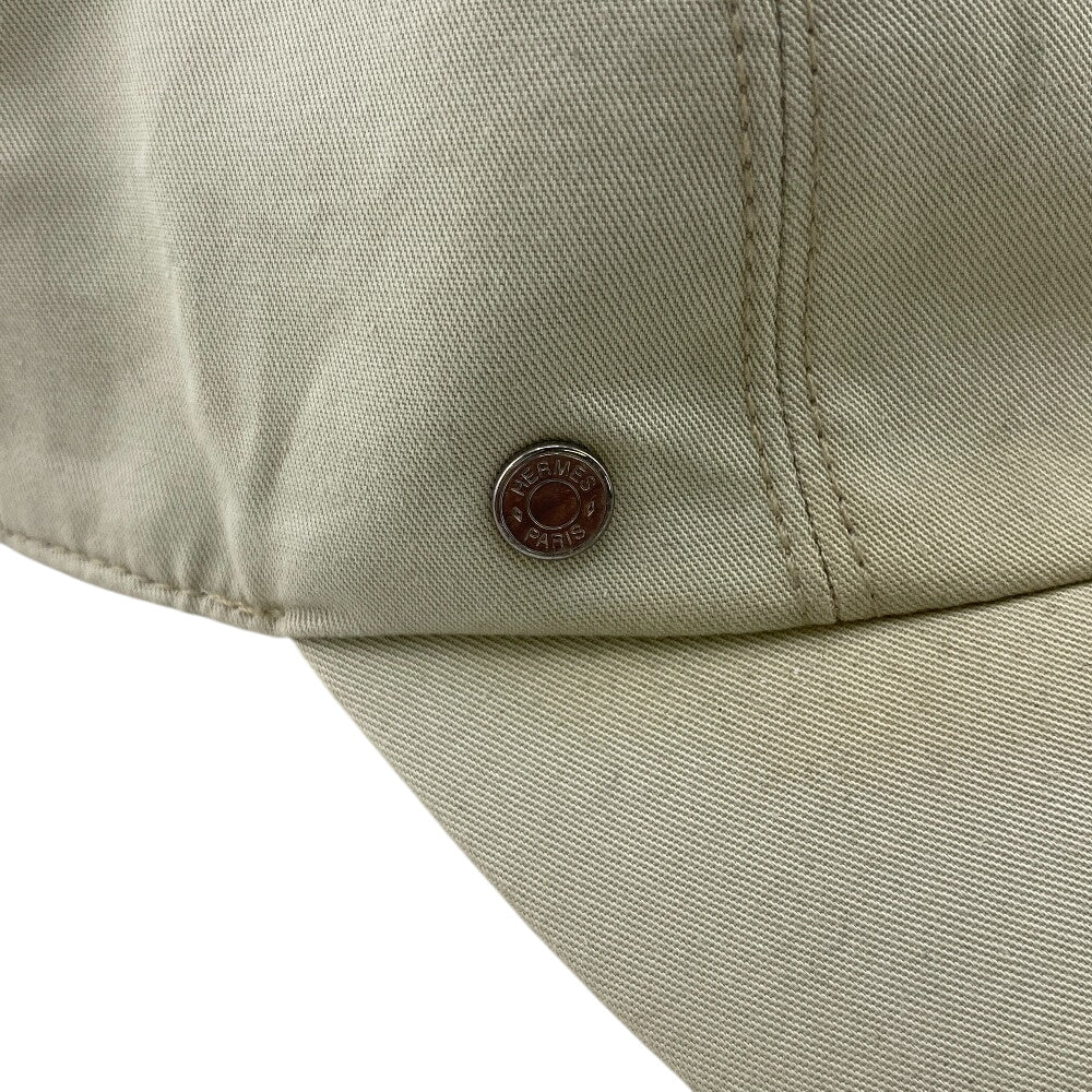 Hermes Cap Cotton Beige Serie Button 58
